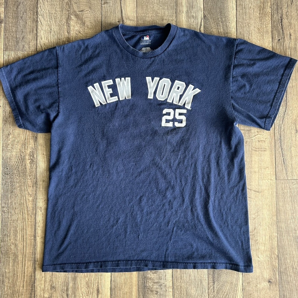 New York Yankees Teixeira #25 Jersey Shirt MLB Genuine Merchandise Size Large